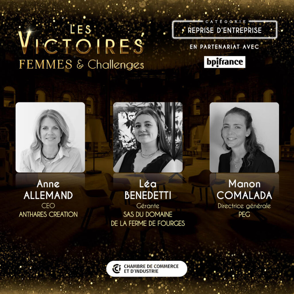 Nominées Prix Reprise d'entreprise aux Victoires Femmes & Challenges 2025